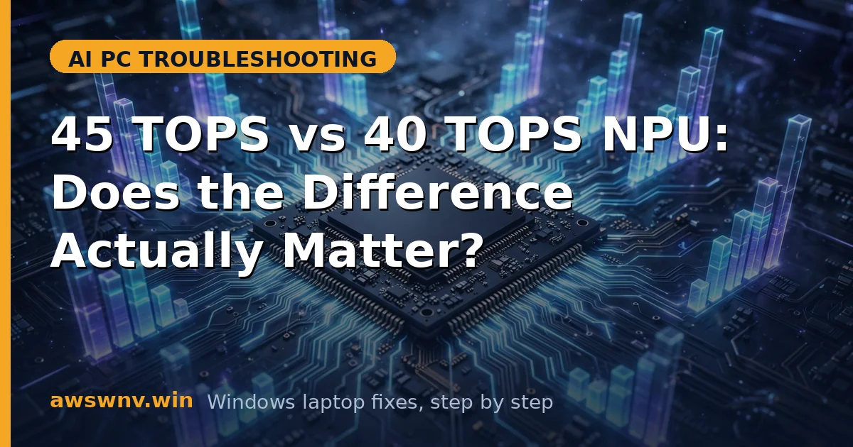 45 TOPS vs 40 TOPS NPU: Does the Difference Actually Matter?