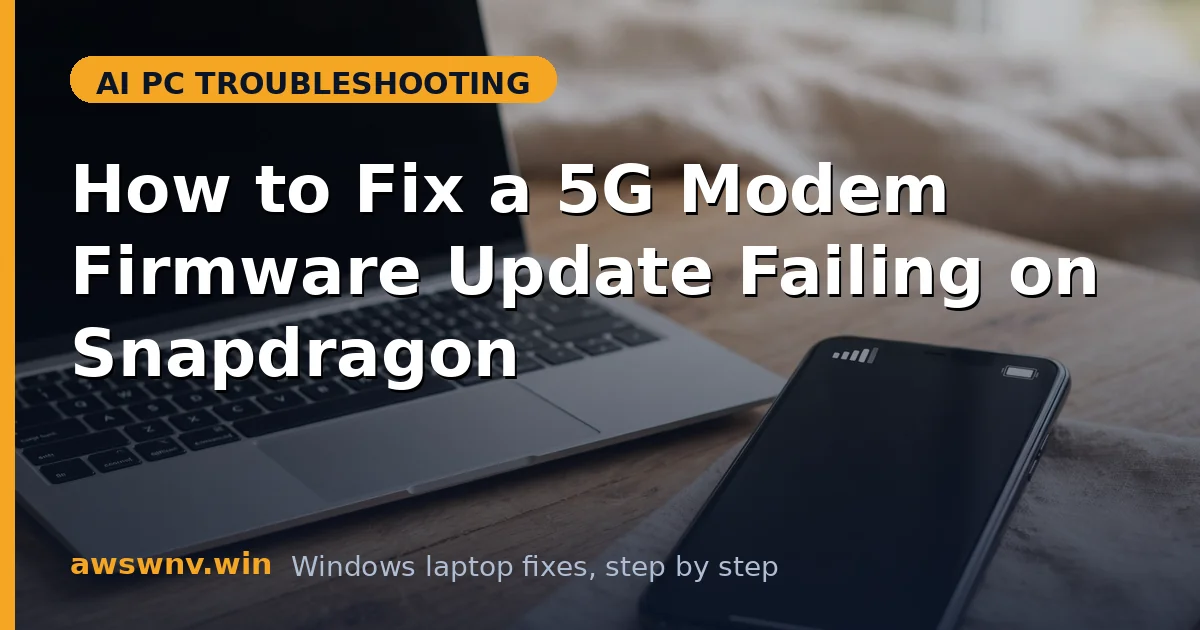 How to Fix a 5G Modem Firmware Update Failing on Snapdragon