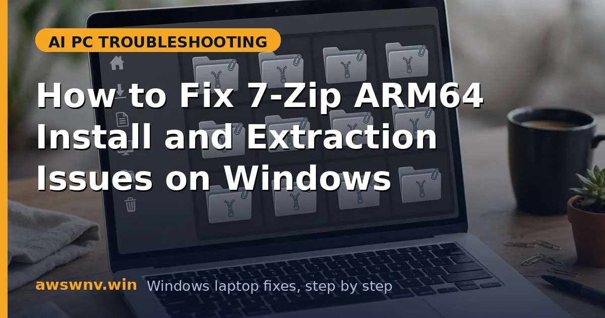 How to Fix 7-Zip ARM64 Install and Extraction Issues on Windows