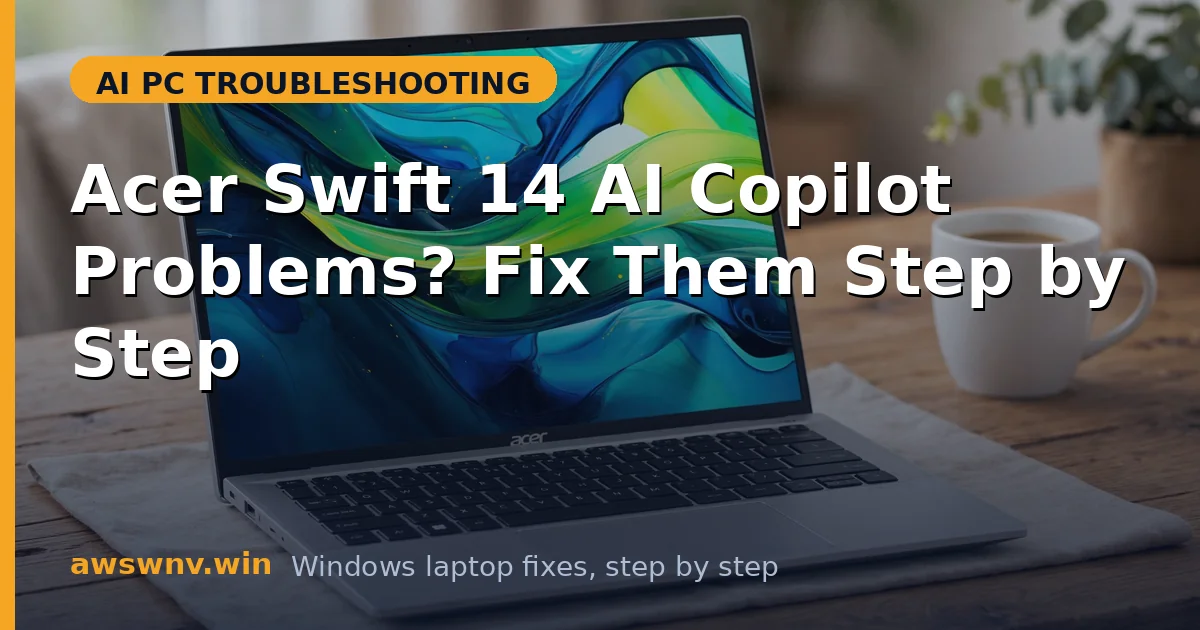 Acer Swift 14 AI Copilot Problems? Fix Them Step by Step
