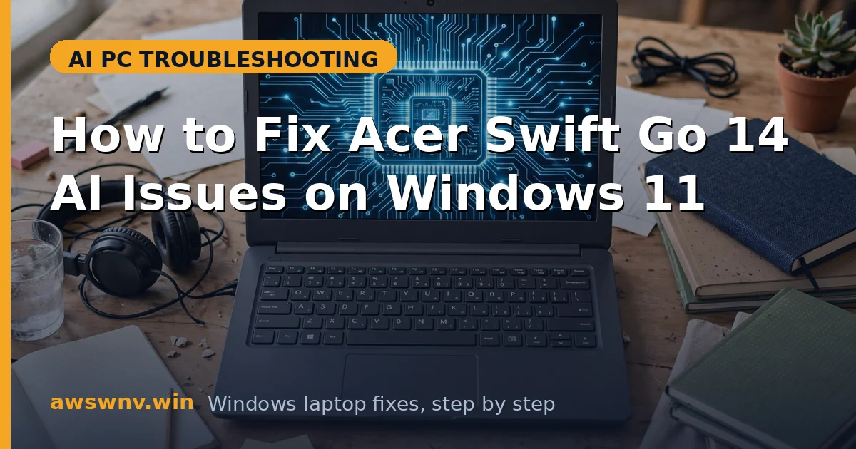 How to Fix Acer Swift Go 14 AI Issues on Windows 11