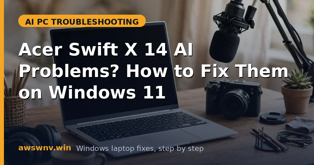 Acer Swift X 14 AI Problems? How to Fix Them on Windows 11