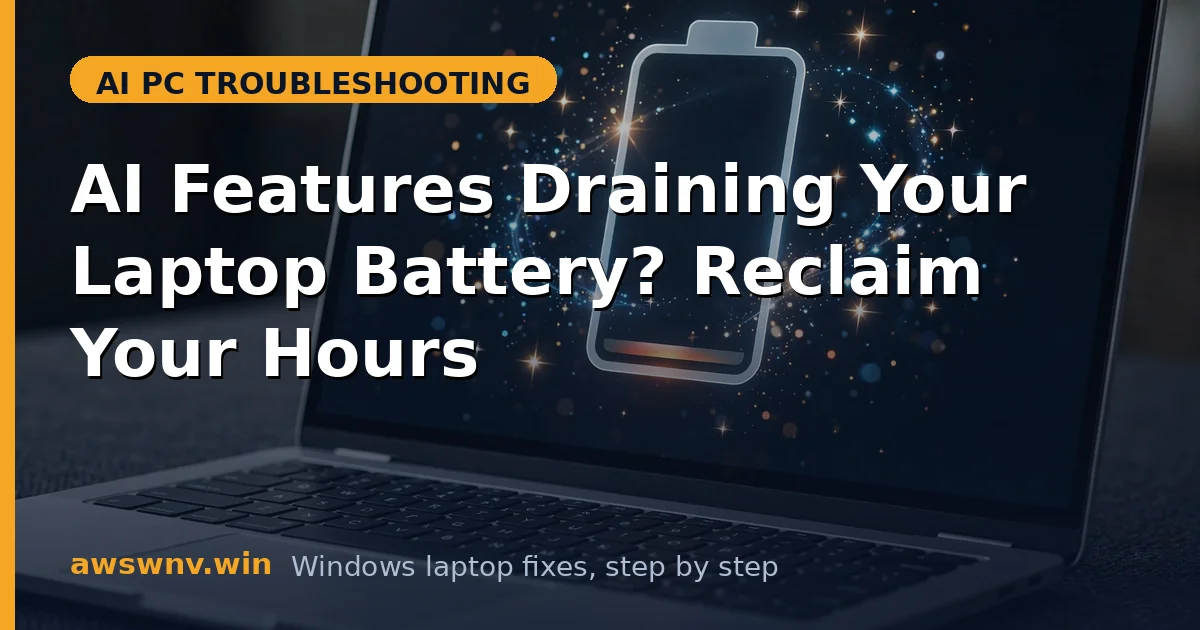 AI Features Draining Your Laptop Battery? Reclaim Your Hours