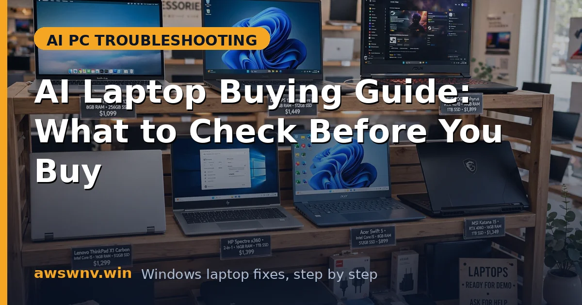 AI Laptop Buying Guide: What to Check Before You Buy