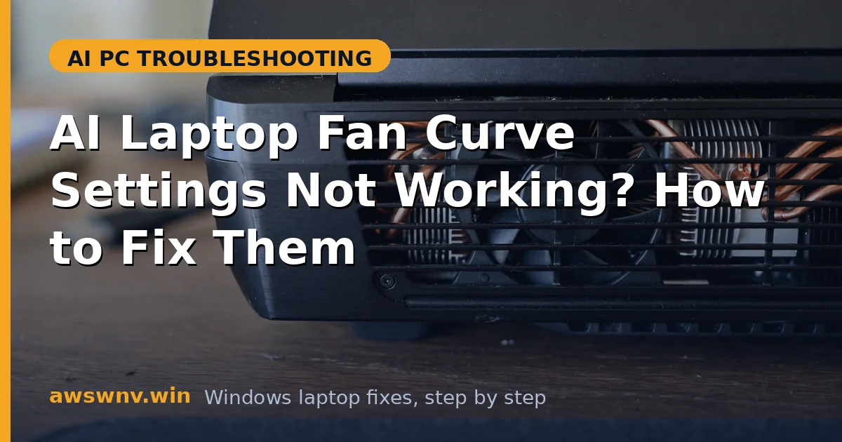 AI Laptop Fan Curve Settings Not Working? How to Fix Them