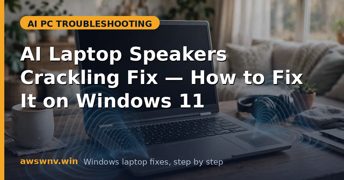 AI Laptop Speakers Crackling Fix — How to Fix It on Windows 11