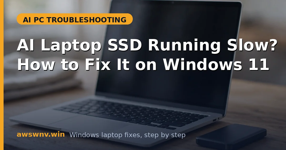 AI Laptop SSD Running Slow? How to Fix It on Windows 11