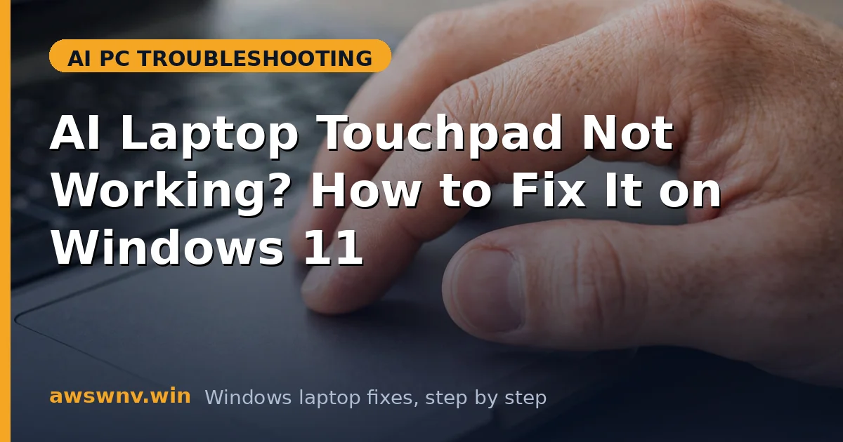 AI Laptop Touchpad Not Working? How to Fix It on Windows 11