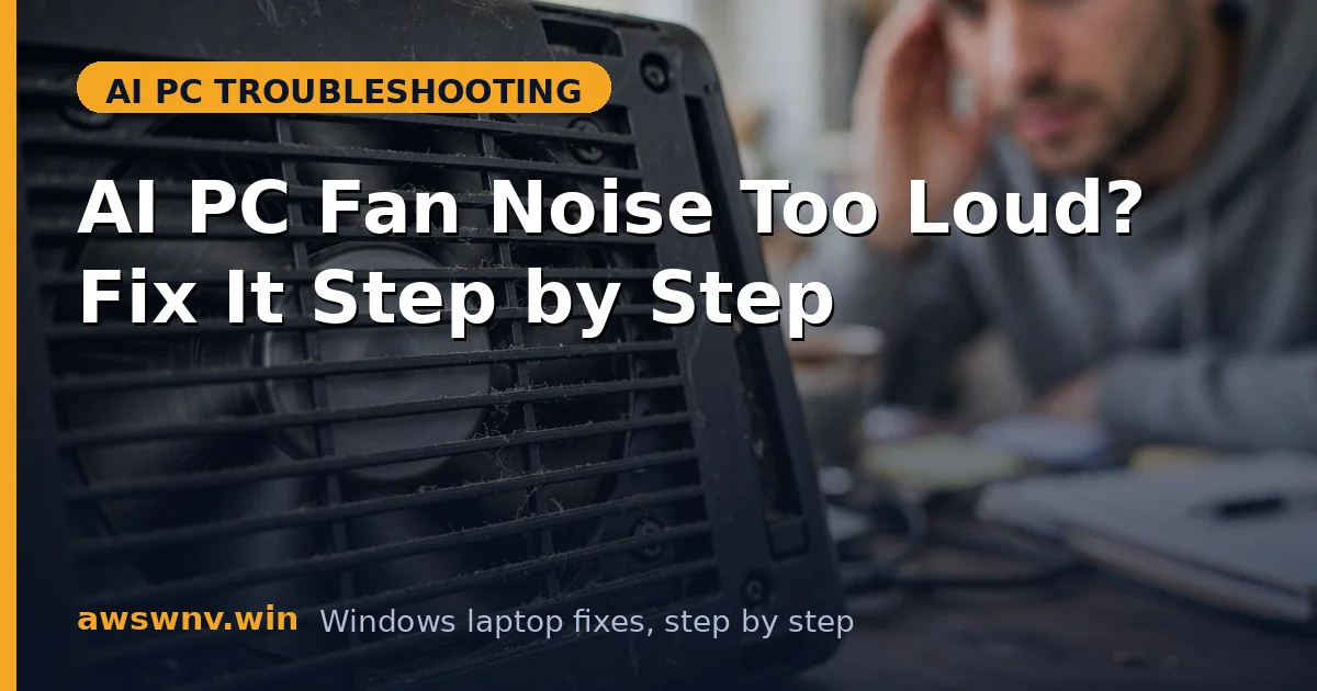 AI PC Fan Noise Too Loud? Fix It Step by Step