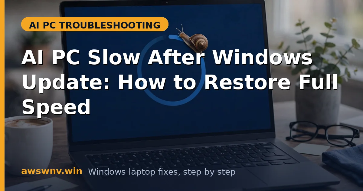 AI PC Slow After Windows Update: How to Restore Full Speed
