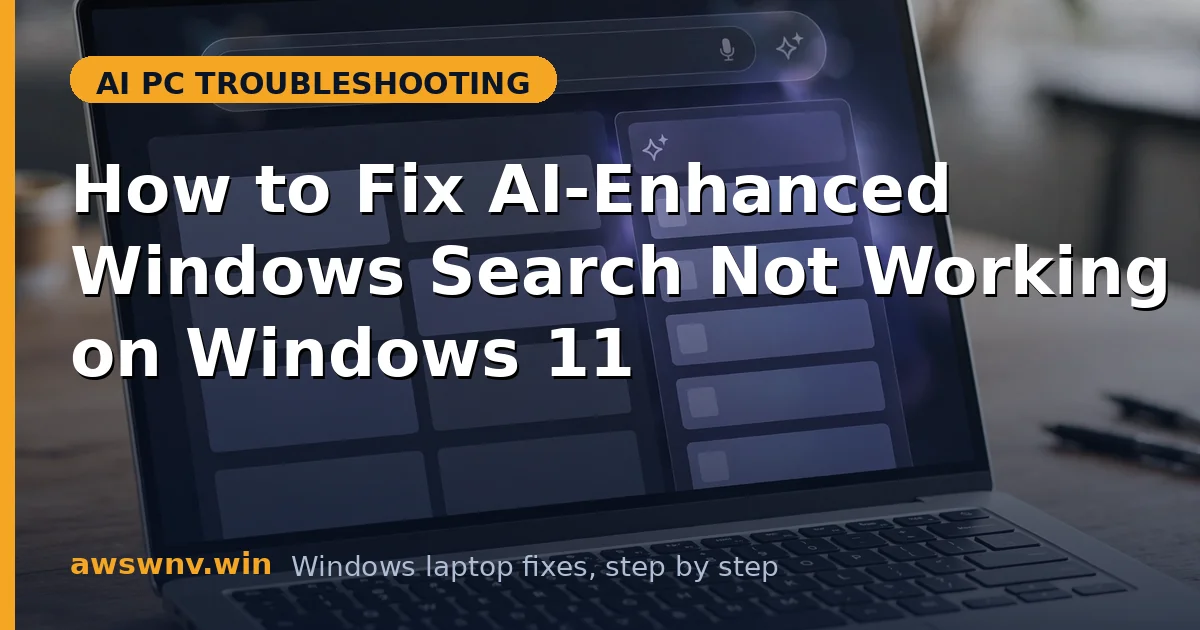 How to Fix AI-Enhanced Windows Search Not Working on Windows 11