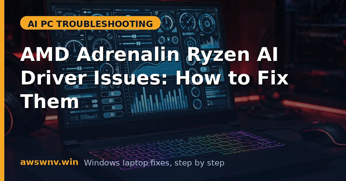 AMD Adrenalin Ryzen AI Driver Issues: How to Fix Them