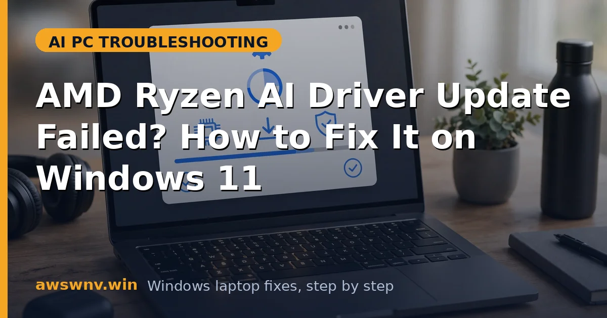 AMD Ryzen AI Driver Update Failed? How to Fix It on Windows 11