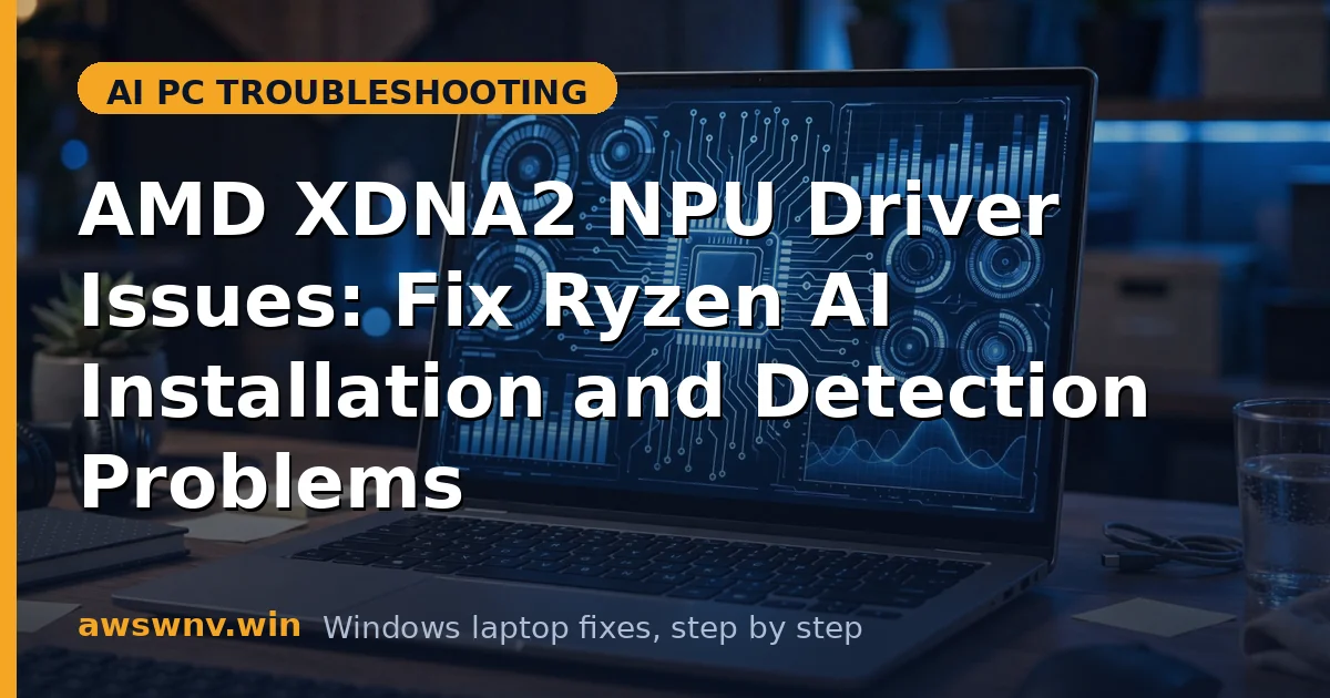 AMD XDNA2 NPU Driver Issues: Fix Ryzen AI Installation and Detection Problems