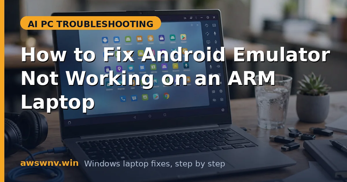 How to Fix Android Emulator Not Working on an ARM Laptop
