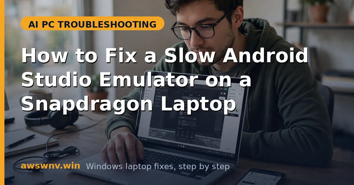 How to Fix a Slow Android Studio Emulator on a Snapdragon Laptop