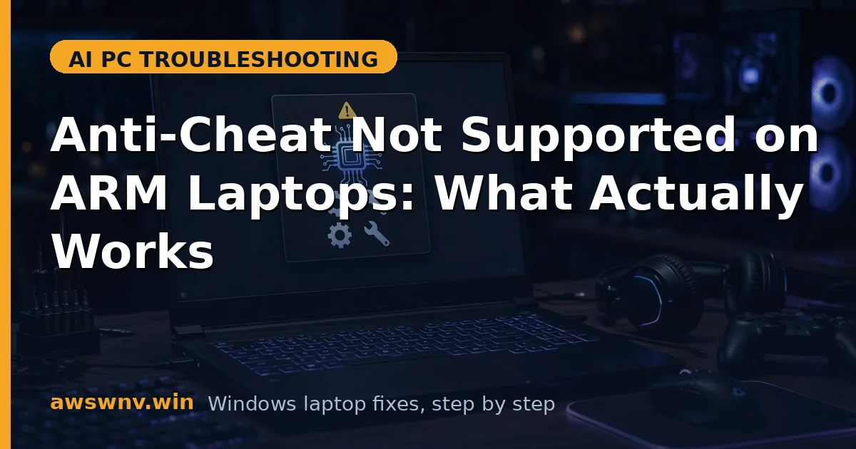 Anti-Cheat Not Supported on ARM Laptops: What Actually Works