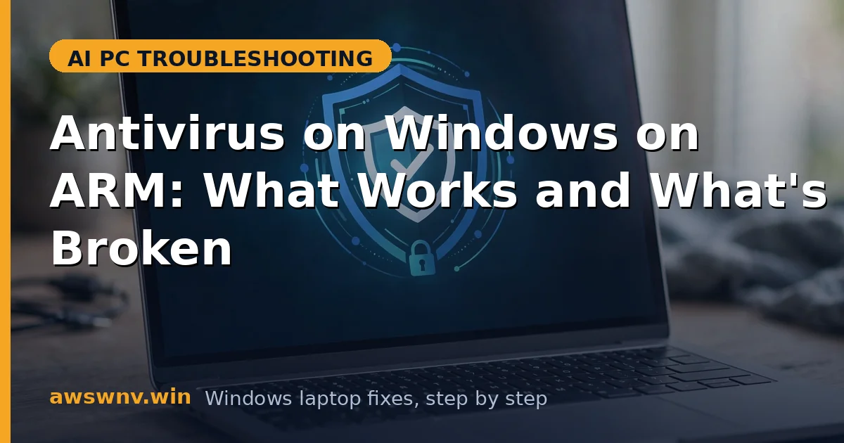 Antivirus on Windows on ARM: What Works and What's Broken