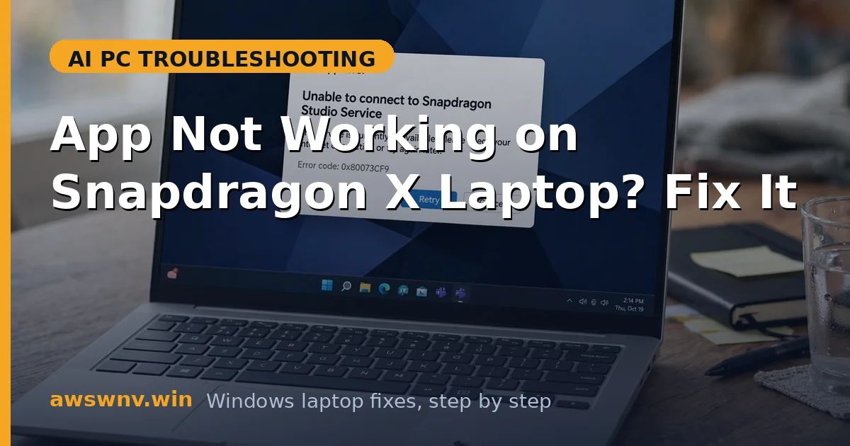 App Not Working on Snapdragon X Laptop? Fix It