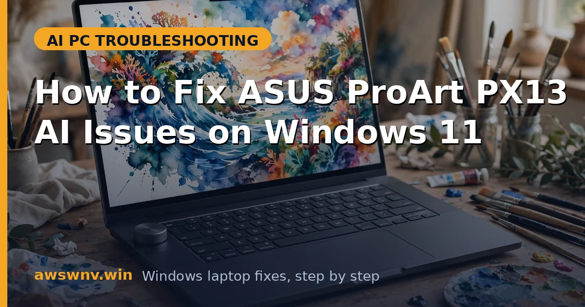How to Fix ASUS ProArt PX13 AI Issues on Windows 11
