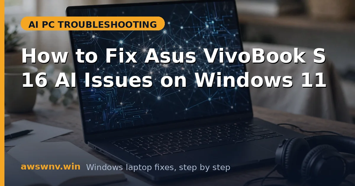 How to Fix Asus VivoBook S 16 AI Issues on Windows 11