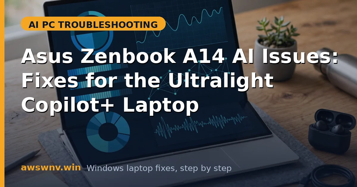 Asus Zenbook A14 AI Issues: Fixes for the Ultralight Copilot+ Laptop