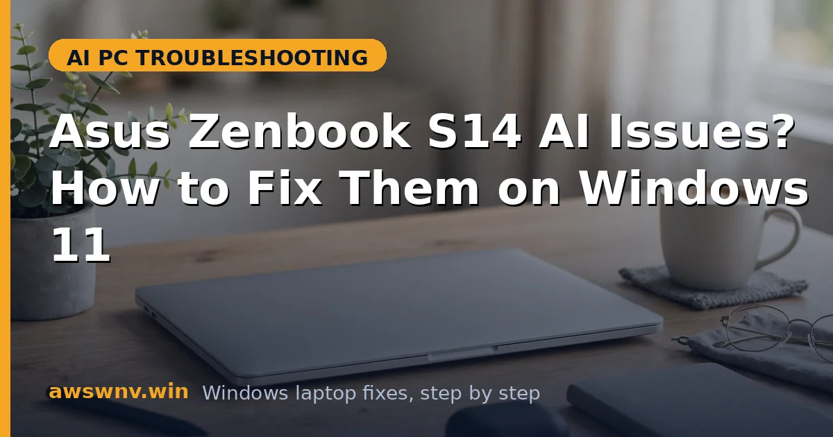 Asus Zenbook S14 AI Issues? How to Fix Them on Windows 11