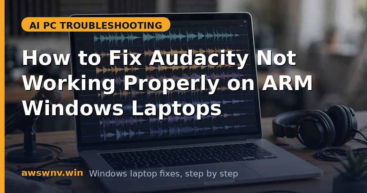 How to Fix Audacity Not Working Properly on ARM Windows Laptops