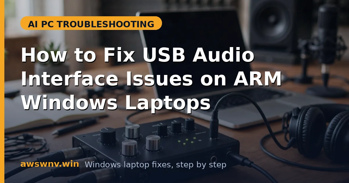 How to Fix USB Audio Interface Issues on ARM Windows Laptops