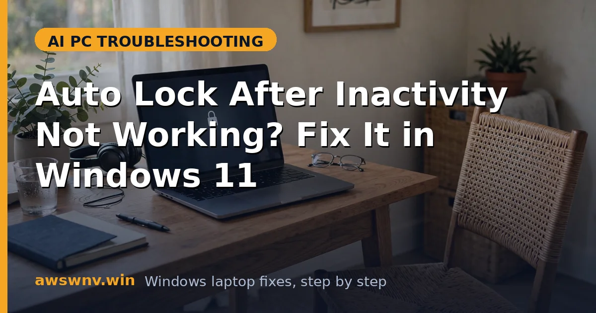 Auto Lock After Inactivity Not Working? Fix It in Windows 11