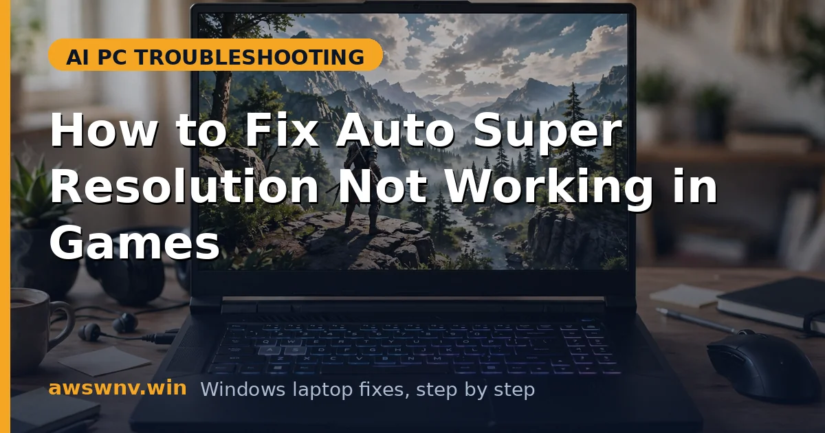 How to Fix Auto Super Resolution Not Working in Games
