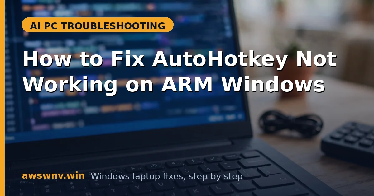How to Fix AutoHotkey Not Working on ARM Windows