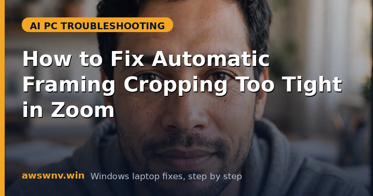 How to Fix Automatic Framing Cropping Too Tight in Zoom