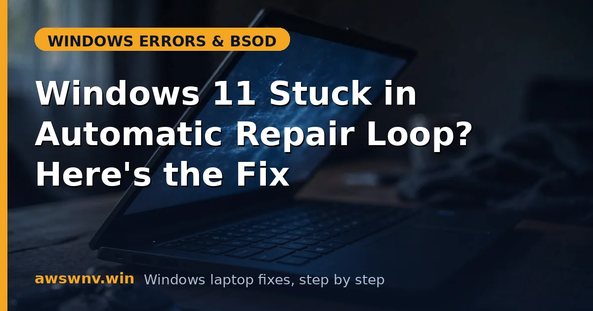 Windows 11 Stuck in Automatic Repair Loop? Here's the Fix