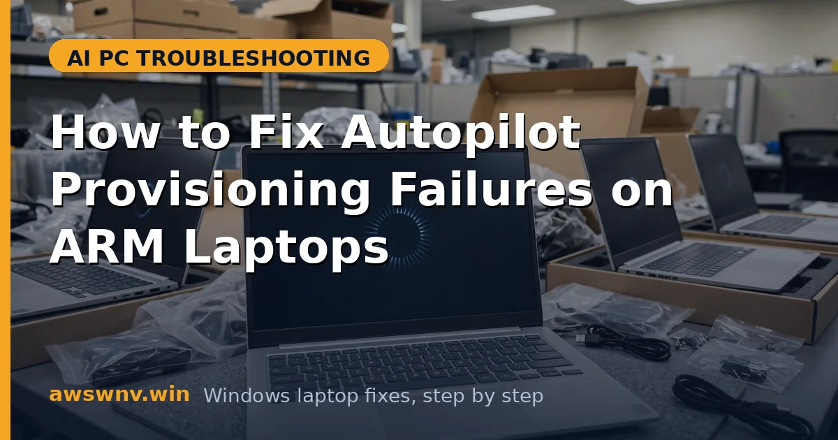 How to Fix Autopilot Provisioning Failures on ARM Laptops