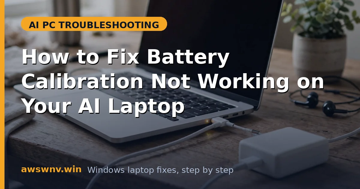 How to Fix Battery Calibration Not Working on Your AI Laptop