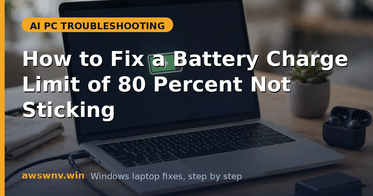 How to Fix a Battery Charge Limit of 80 Percent Not Sticking