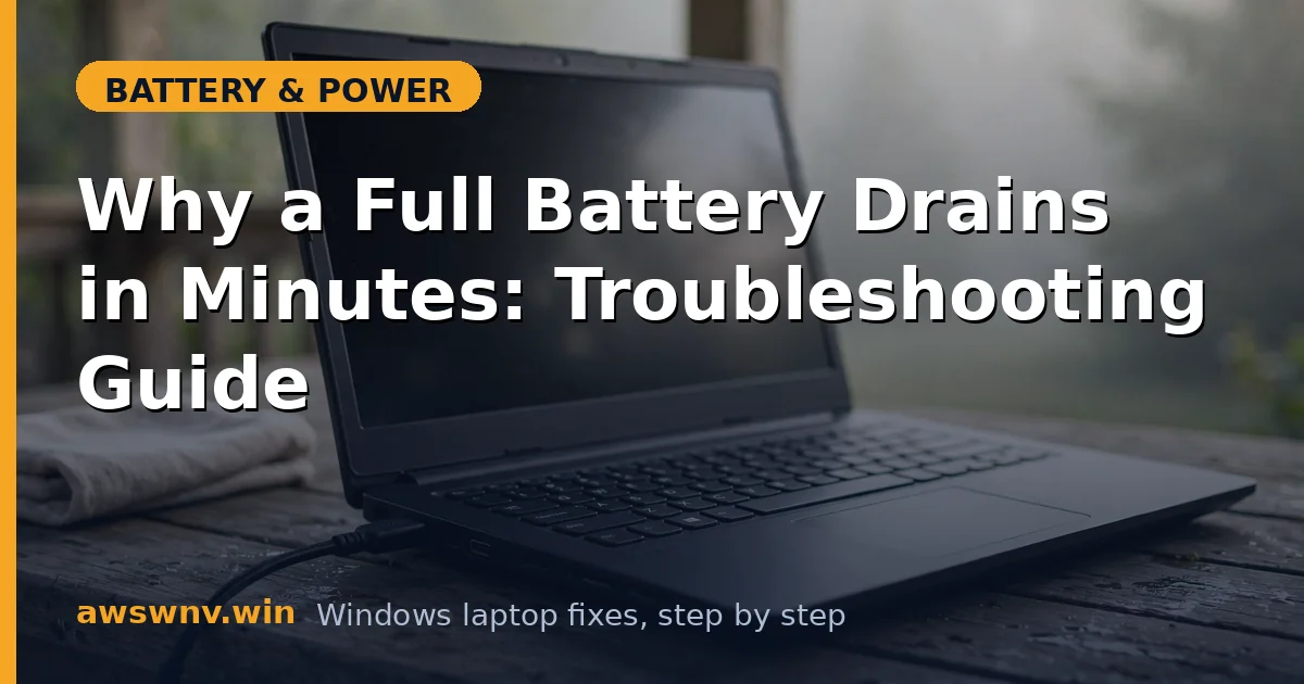 Why a Full Battery Drains in Minutes: Troubleshooting Guide