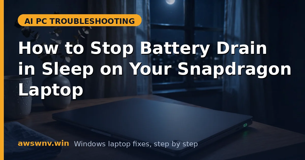 How to Stop Battery Drain in Sleep on Your Snapdragon Laptop