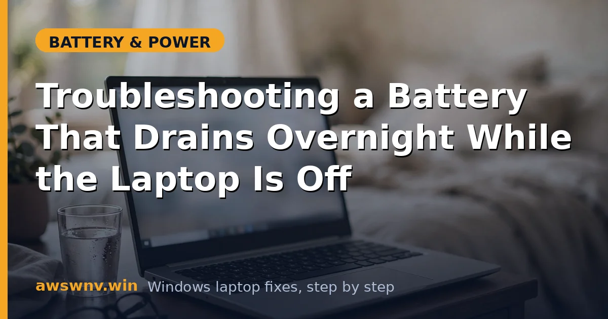 Troubleshooting a Battery That Drains Overnight While the Laptop Is Off