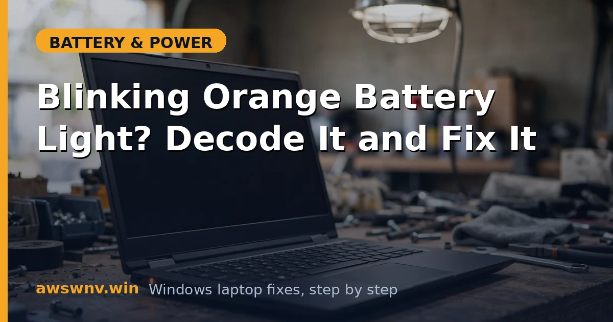 Blinking Orange Battery Light? Decode It and Fix It