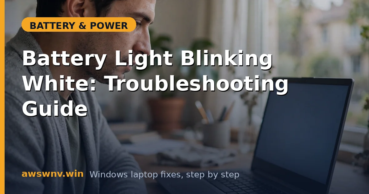 Battery Light Blinking White: Troubleshooting Guide