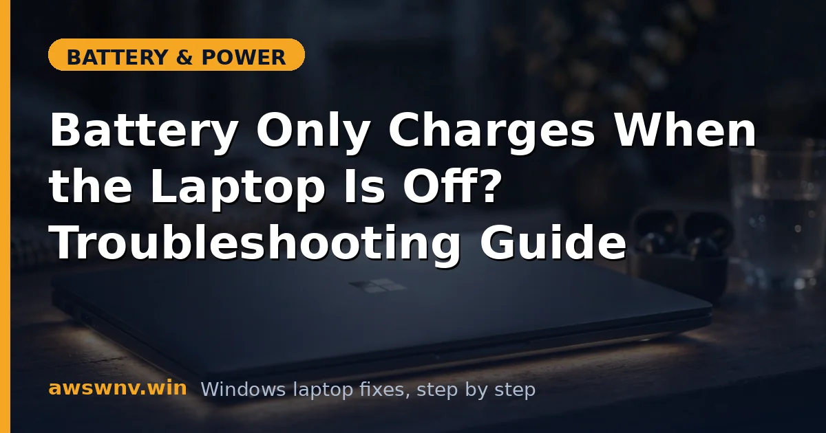 Battery Only Charges When the Laptop Is Off? Troubleshooting Guide