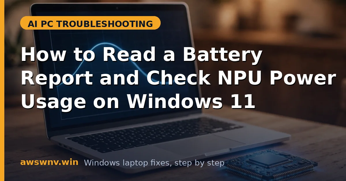 How to Read a Battery Report and Check NPU Power Usage on Windows 11
