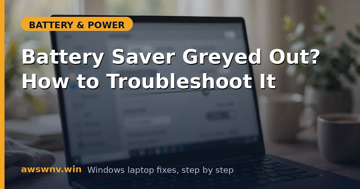 Battery Saver Greyed Out? How to Troubleshoot It