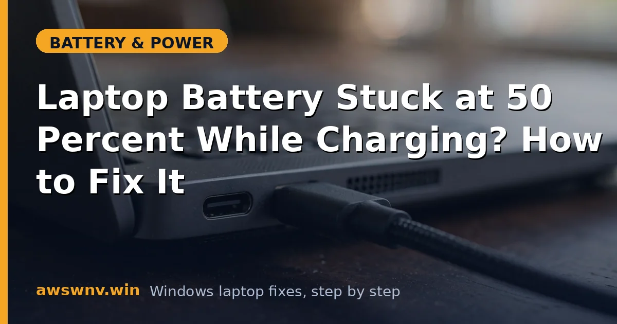 Laptop Battery Stuck at 50 Percent While Charging? How to Fix It