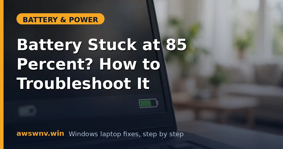 Battery Stuck at 85 Percent? How to Troubleshoot It
