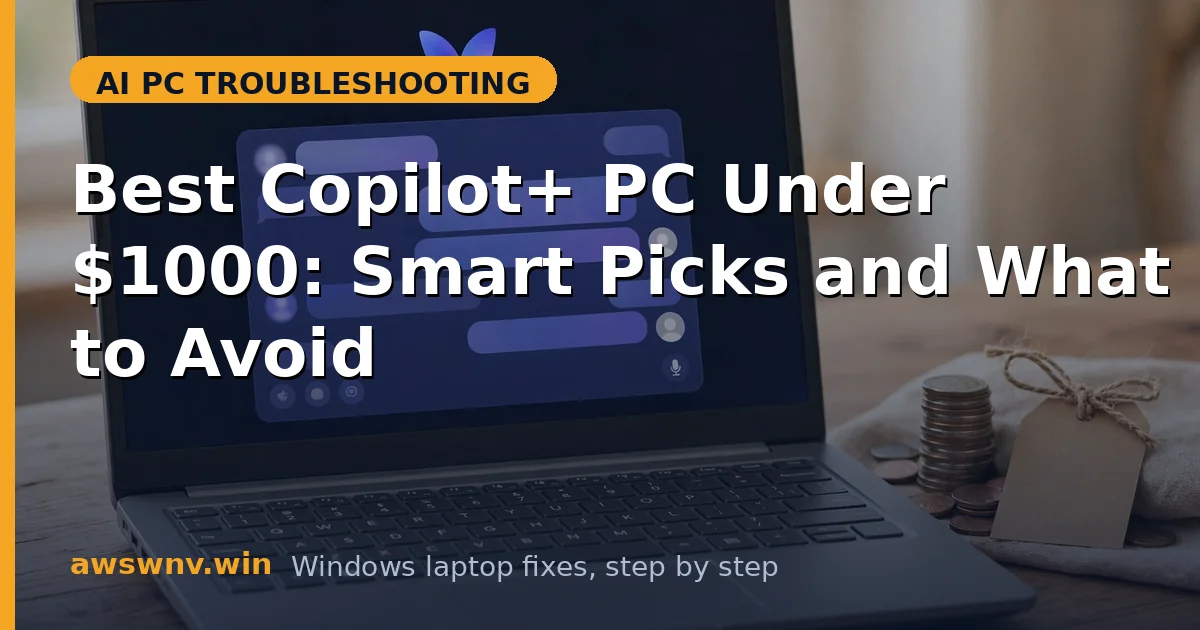 Best Copilot+ PC Under $1000: Smart Picks and What to Avoid