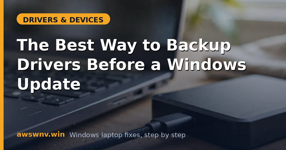 The Best Way to Backup Drivers Before a Windows Update
