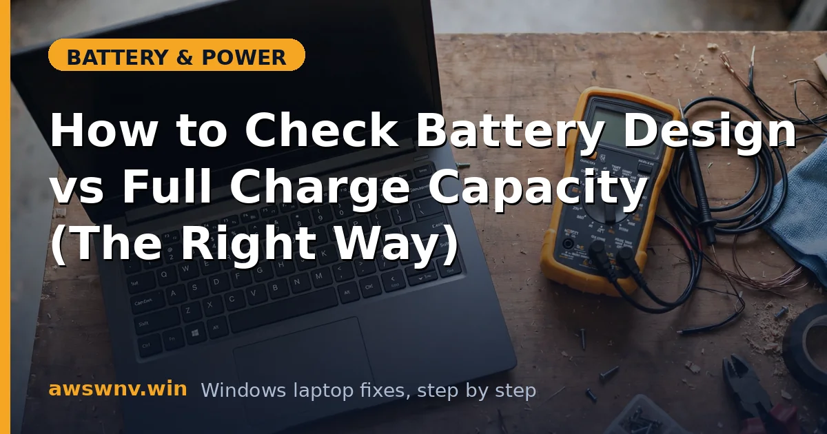 How to Check Battery Design vs Full Charge Capacity (The Right Way)